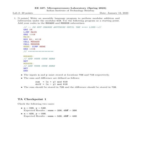 EE337 Spring 2023 Lab2 | PDF