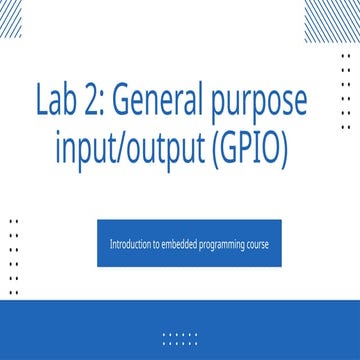 General Purpose Input Output - Brief Introduction | PPTX