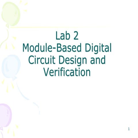 Module-Based Digital Circuit Design and Verification: Full Adder and ...