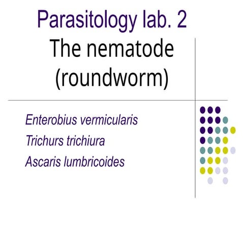 Nematodes trematodes and cestodes handouts | PDF