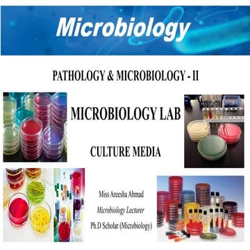 DPT - Microbiology - II (Culture Media). | PPTX
