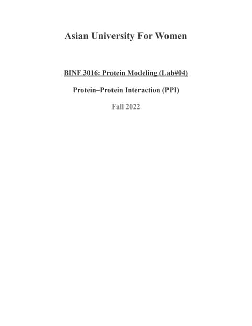 Protein protein interaction: BioGRID PDF Protein protein interaction: BioGRID PDF