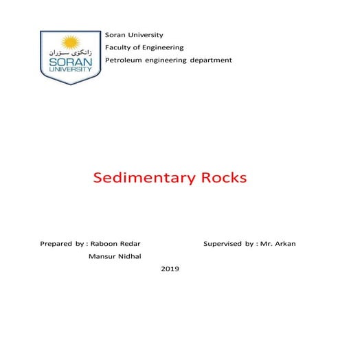 Physical Properties of different types of Sedimentary Rocks (Geology)