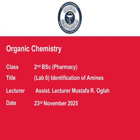 Lab 6 Amines.pdf yes l need the file becues l pharmacy