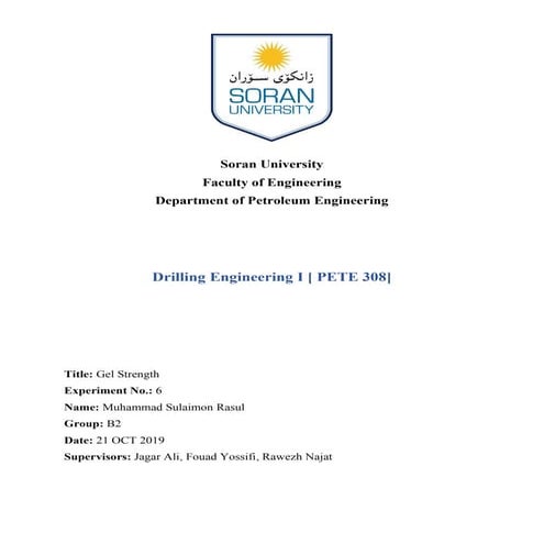Drilling Lab - Gel Strength
