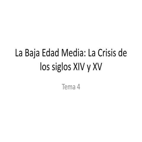 La baja edad media