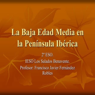 La Baja Edad Media En La PeníNsula ...