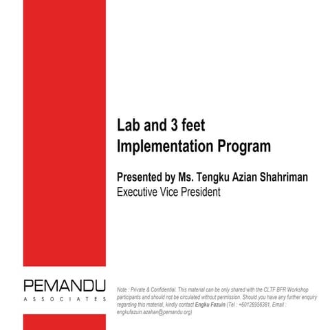 Lab and 3ft Implementation Program