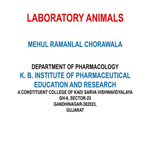Laboratory animals