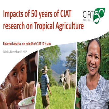 Impacts of 50 years of CIAT research on Tropical Agriculture