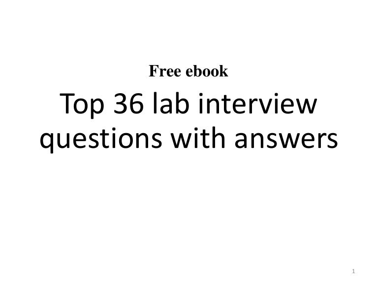 laboratory technician interview questions
