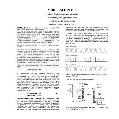 Lab de modulacion fsk final | DOCX