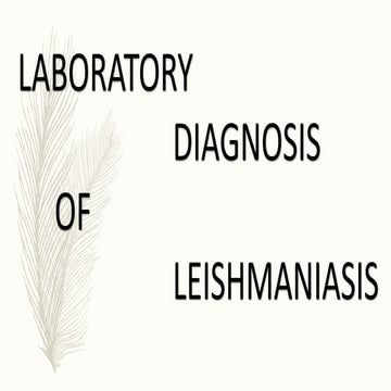Lab diagnosis of leishmaniasis