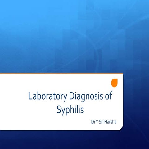 Lab diagnosis of syphilis