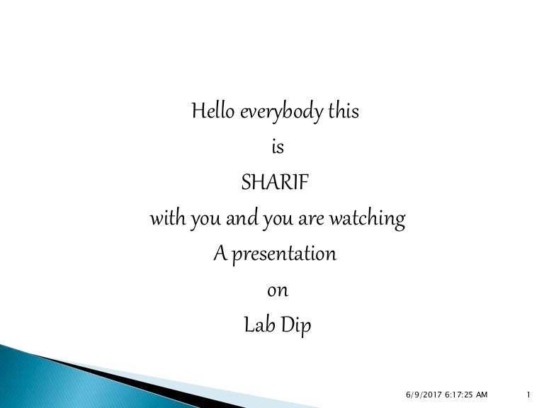 Lab dip