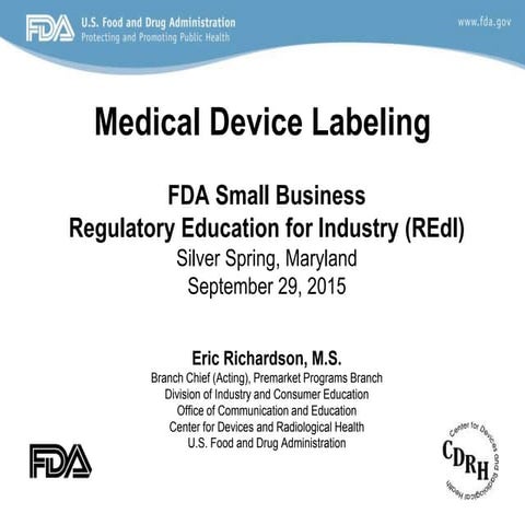 Labeling-Overview.pdf according to food and drug administration | PDF