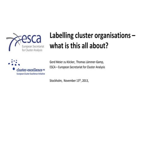 Labelling of Cluster Management Excellence