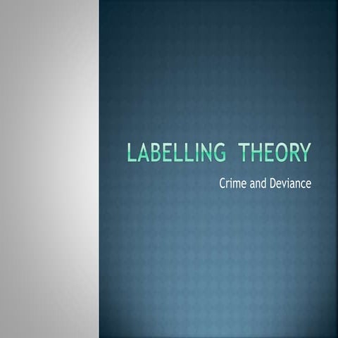 Labelling  Theory