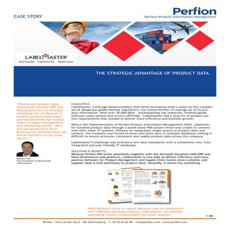 Case story: The strategic advantage of product data with Perfion PIM