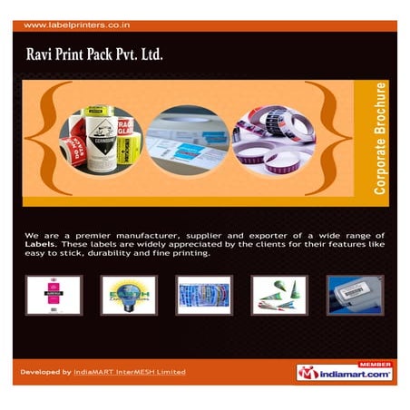 Ravi Print Pack Private Limited, New Delhi, Labels | PDF