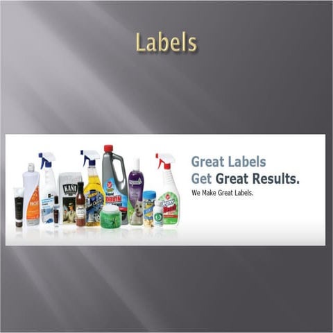 Graphic Arts Bottle Labels