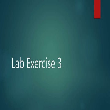 Anatomy Lab Exercise 3 PowerPoint