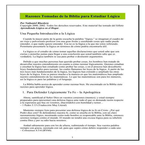 La biblia y la logica