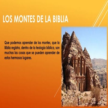 La biblia y sus montes