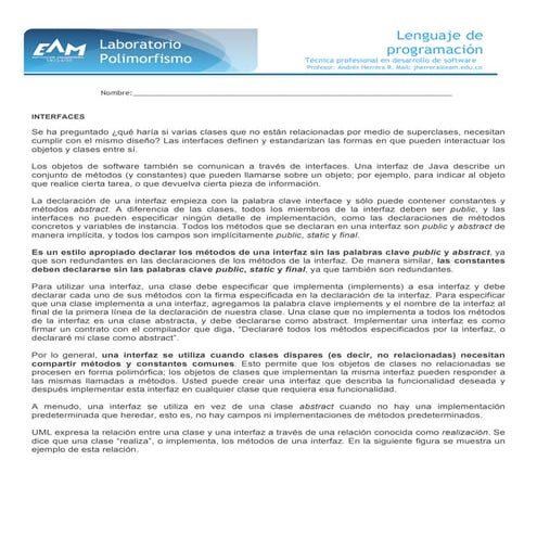 Laboratorio interfaces