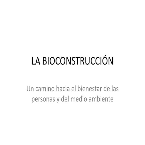 BIOCONSTRUCCIÓN