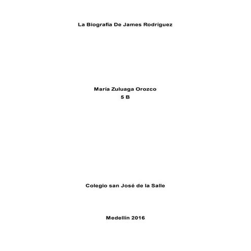 La biografía de james rodríguez