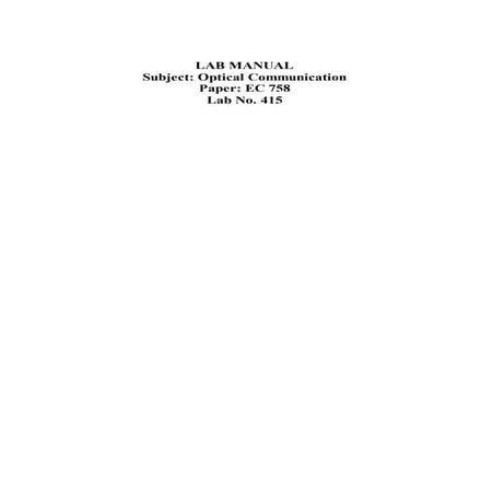 Lab manual | DOCX | Physics | Science