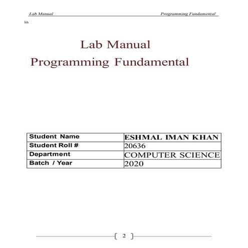 Lab manual programing | DOCX