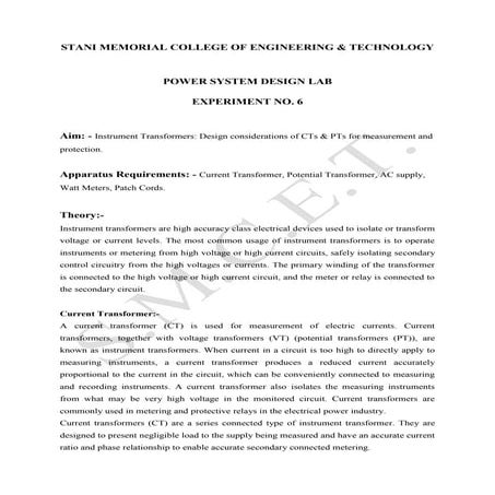 Lab manual psd v sem experiment no 6