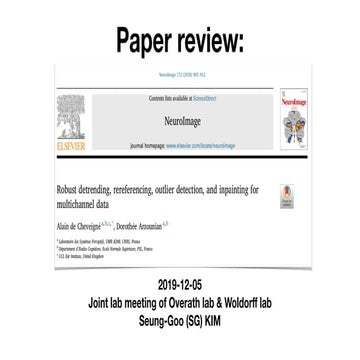 Robust detrending & inpainting of M/EEG data
