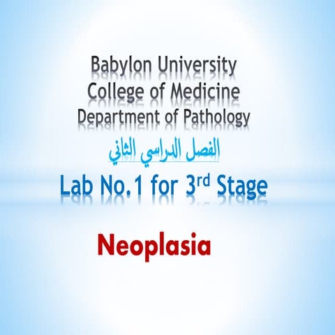 Lab No.1 Neoplasia.pdf’……………………………………….. | PDF