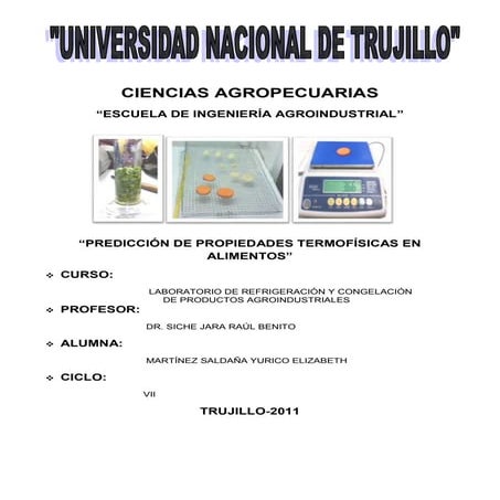 Propiedades termofisicas de los alimentos