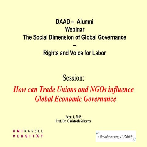 Labor global governance webinar
