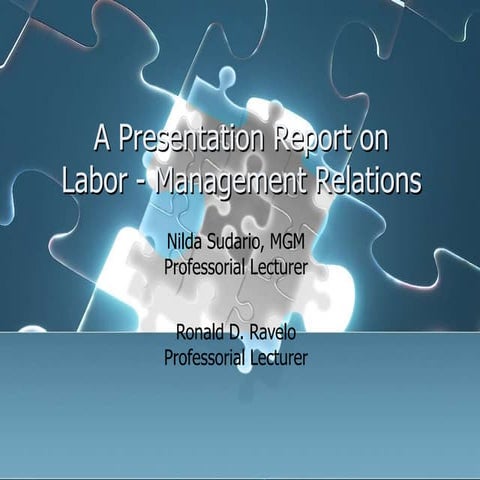 Labor Management Relations in the Philippine 