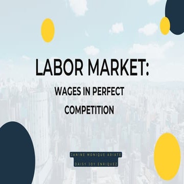 LABOR-MARKET WAGES IN PERFFECT COMPETITION