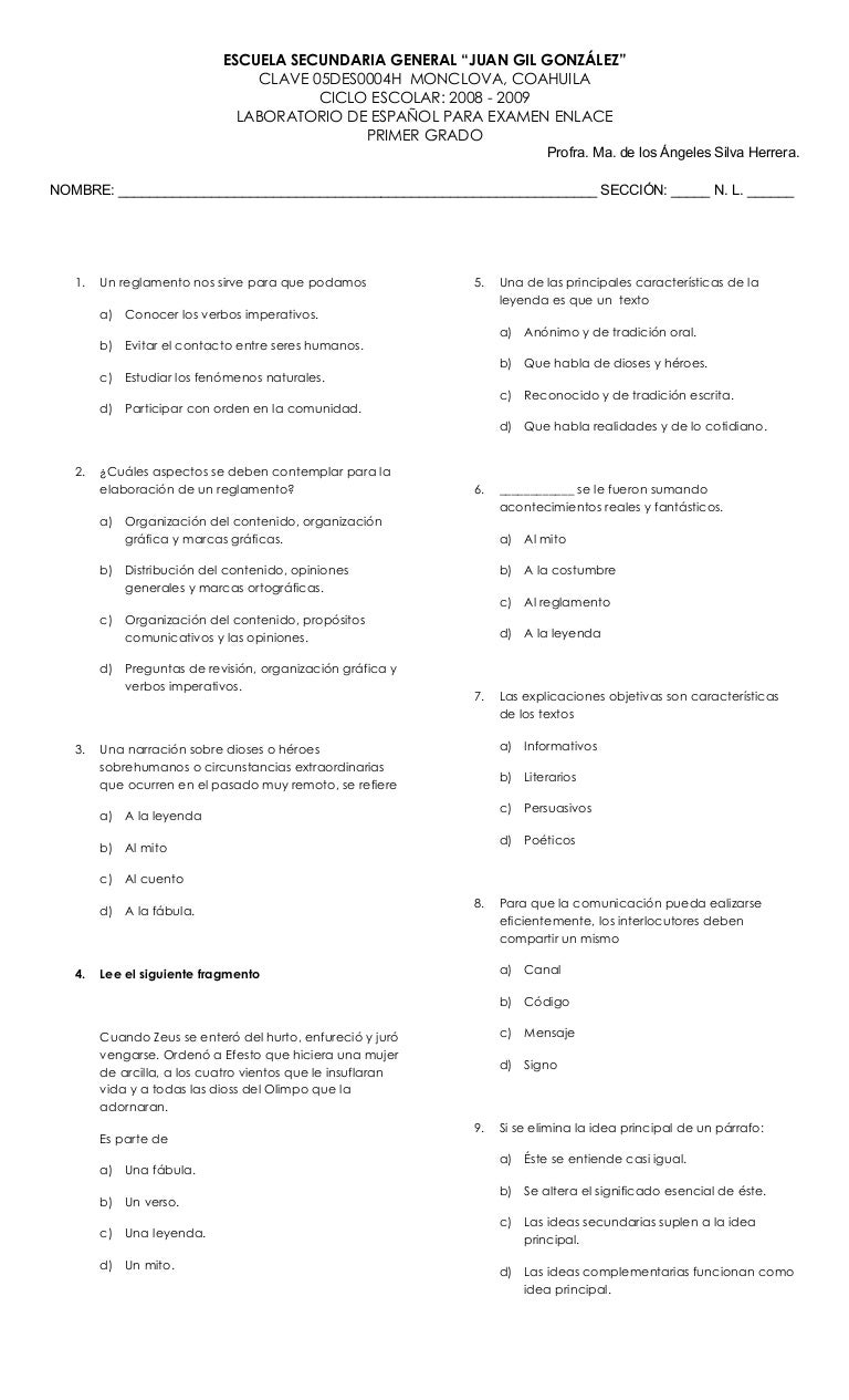 Cuaderno de Prácticas de Español. Primer Grado