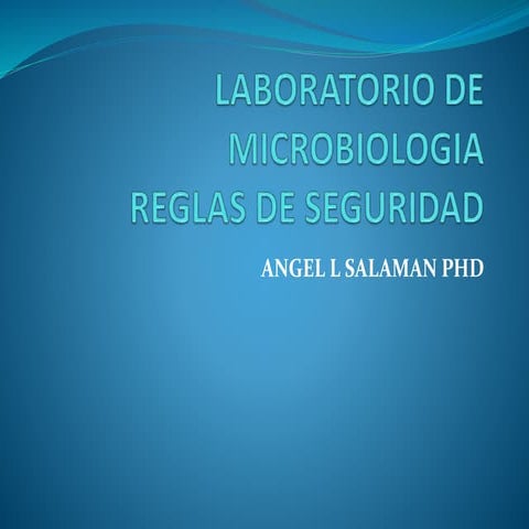 Laboratorio de Microbiologia Seguridad
