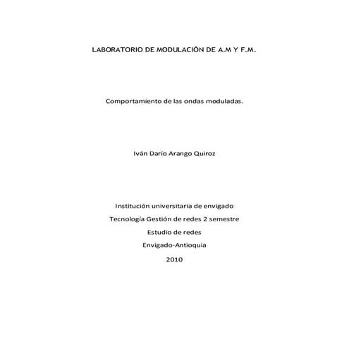 Laboratorio de modulación de am y fm