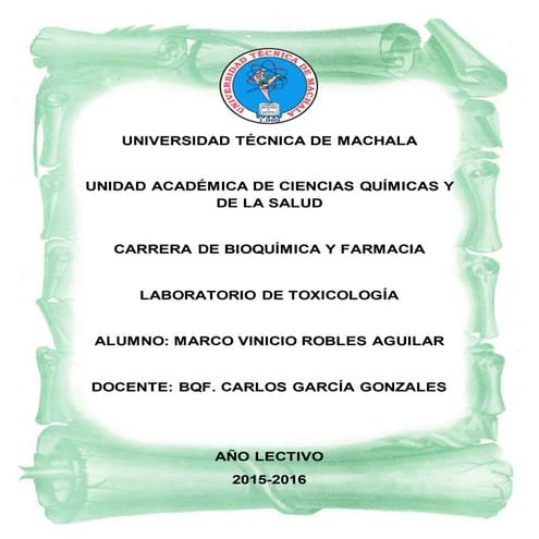 Laboratorio de Toxicología - UTMACH 