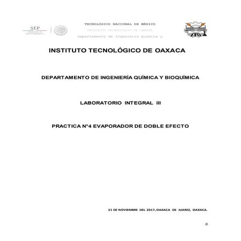 EVAPORADOR DE DOBLE EFECTO