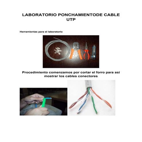 Laboratorio ponchamientode cable utp | DOCX
