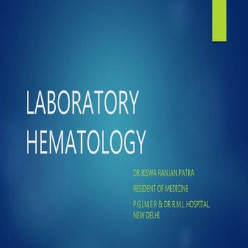 Laboratory hematology