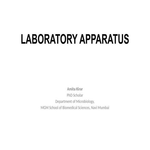 Laboratory Apparatus presentaion for students