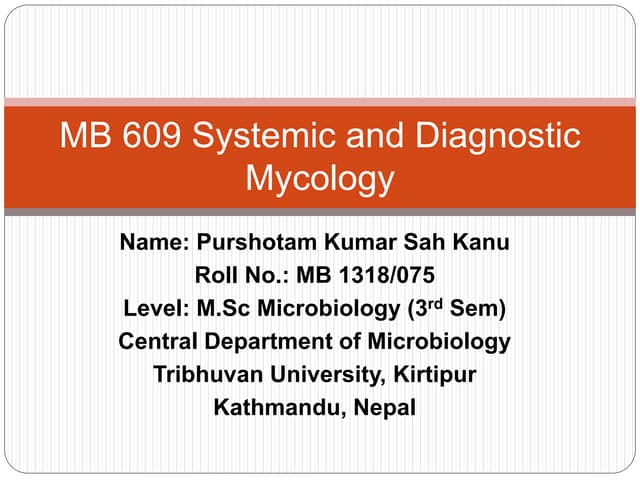 Laboratory diagnosis of fungal diseases