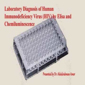 Laboratory diagnosis of  (hiv)